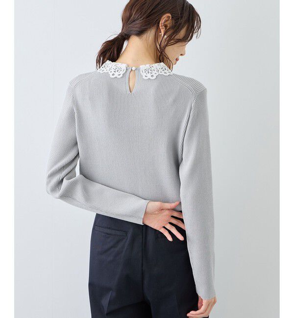 Rope&rsquo;Picnic「レースカラーニット」|ニット・セーター|