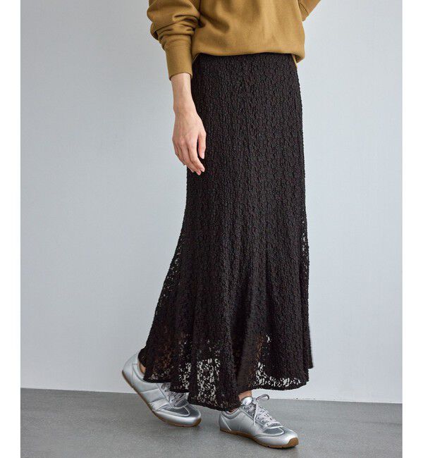 Rope&rsquo;Picnic「レースマーメイドスカート」|スカート|ブラック(01)