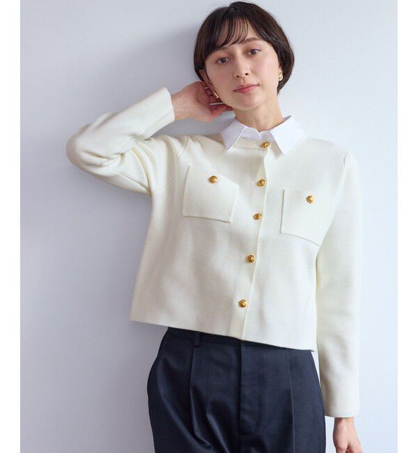 Rope&rsquo;Picnic「ミラノリブ金ボタンニットカーディガン」|カーディガン|