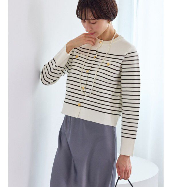 Rope&rsquo;Picnic「ミラノリブ金ボタンニットカーディガン」|カーディガン|