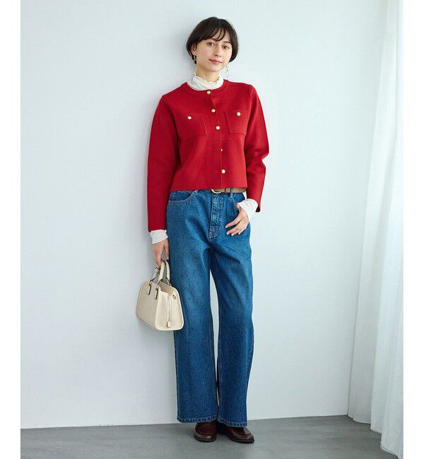 Rope&rsquo;Picnic「ミラノリブ金ボタンニットカーディガン」|カーディガン|