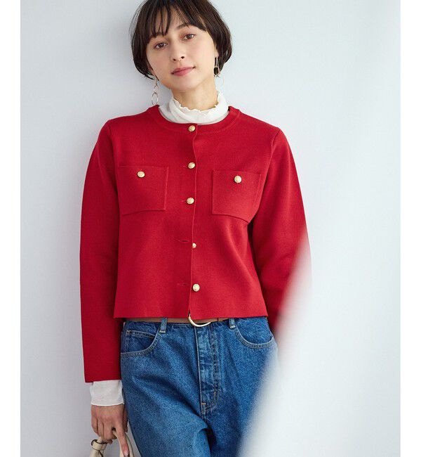 Rope&rsquo;Picnic「ミラノリブ金ボタンニットカーディガン」|カーディガン|