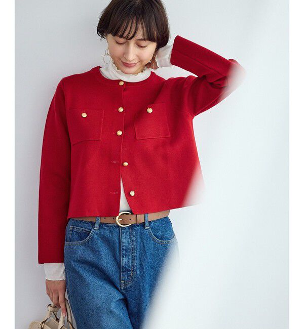 Rope&rsquo;Picnic「ミラノリブ金ボタンニットカーディガン」|カーディガン|