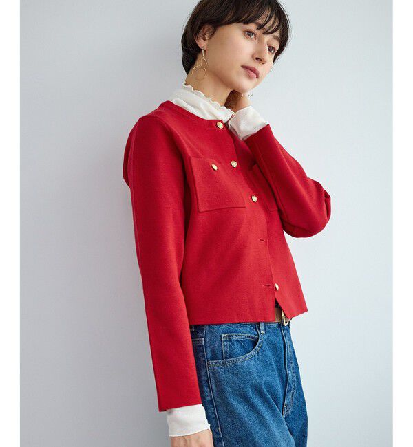 Rope&rsquo;Picnic「ミラノリブ金ボタンニットカーディガン」|カーディガン|