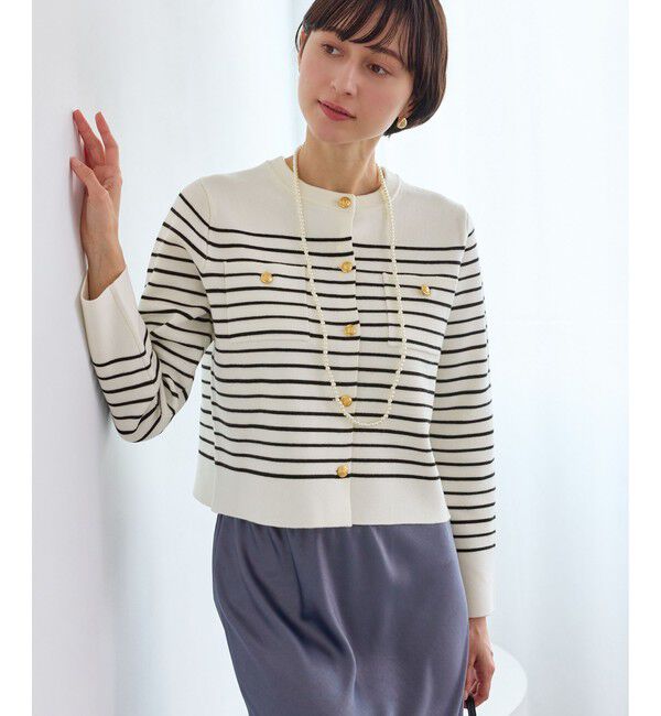 Rope&rsquo;Picnic「ミラノリブ金ボタンニットカーディガン」|カーディガン|キナリ系(17)