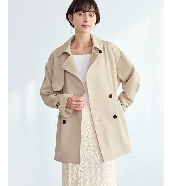 Rope&rsquo;Picnic「ミドル丈トレンチコート/撥水・花粉ガード」|トレンチコート|