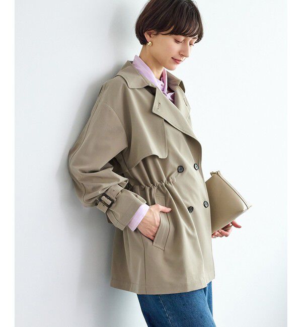 Rope&rsquo;Picnic「ミドル丈トレンチコート/撥水・花粉ガード」|トレンチコート|