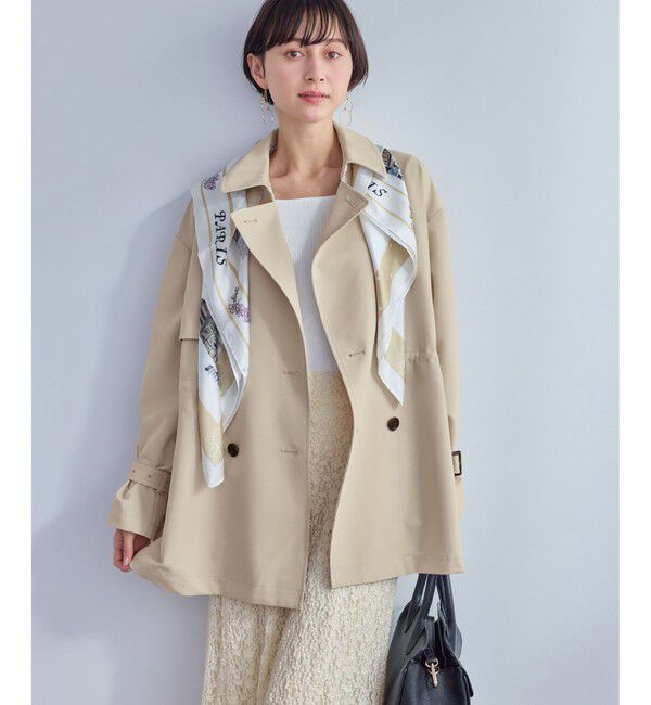 Rope&rsquo;Picnic「ミドル丈トレンチコート/撥水・花粉ガード」|トレンチコート|