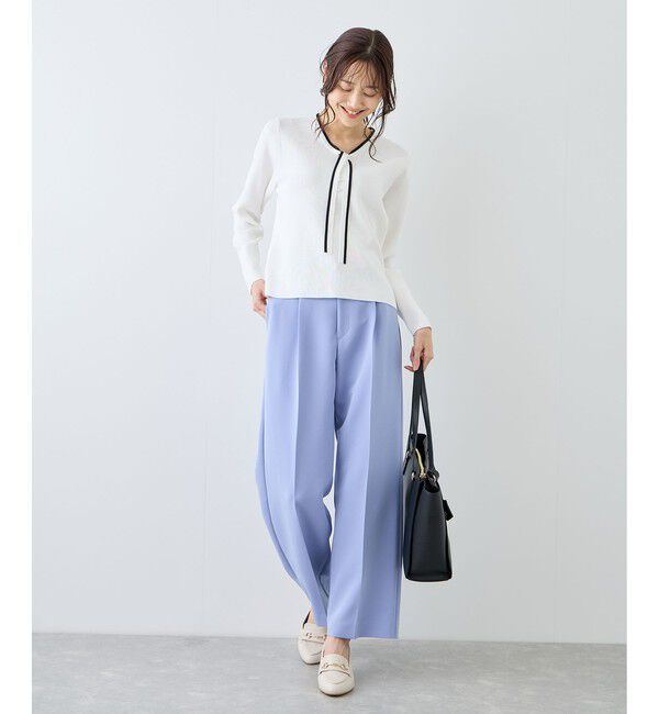 Rope&rsquo;Picnic「配色リボンパールニット」|ニット・セーター|