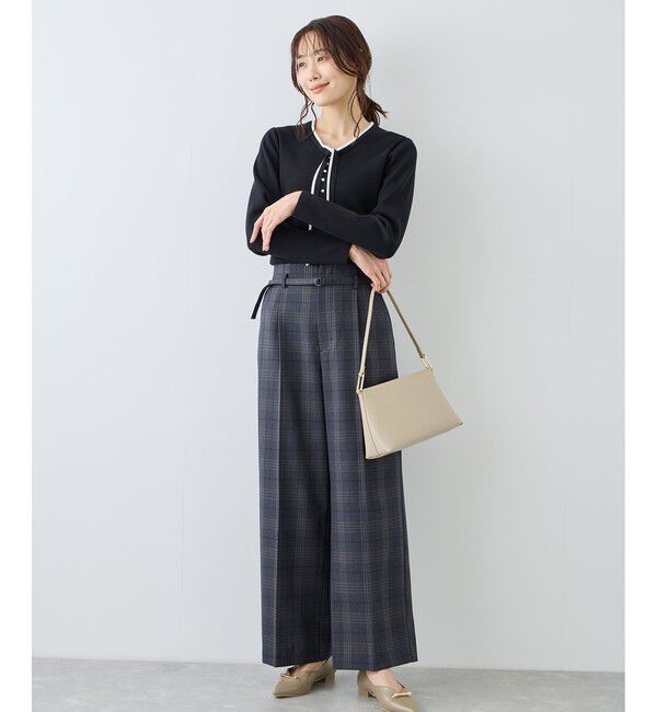 Rope&rsquo;Picnic「配色リボンパールニット」|ニット・セーター|