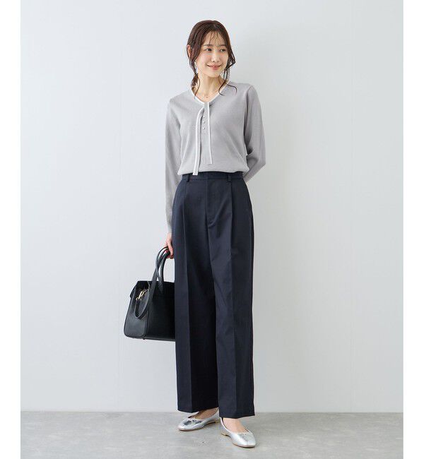 Rope&rsquo;Picnic「配色リボンパールニット」|ニット・セーター|