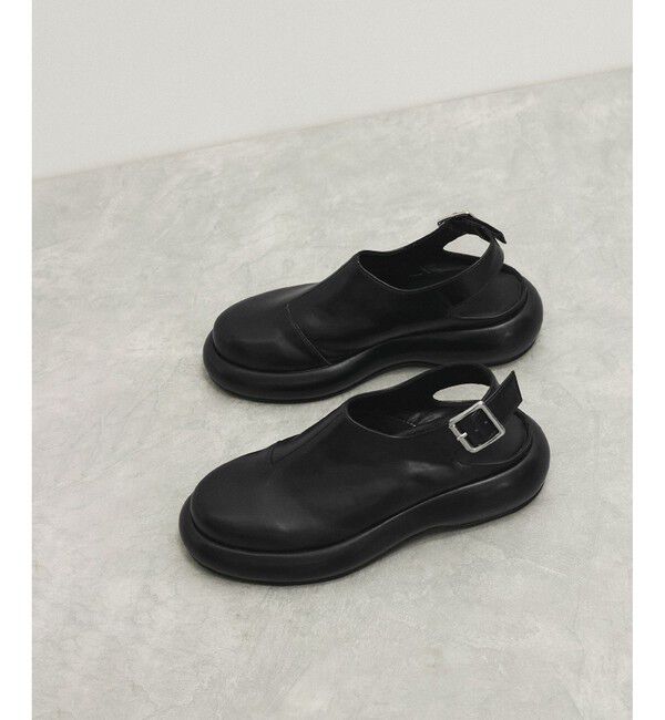 ADAM ET ROPE'「バックストラップクロッグ」|サンダル|ブラック(01)