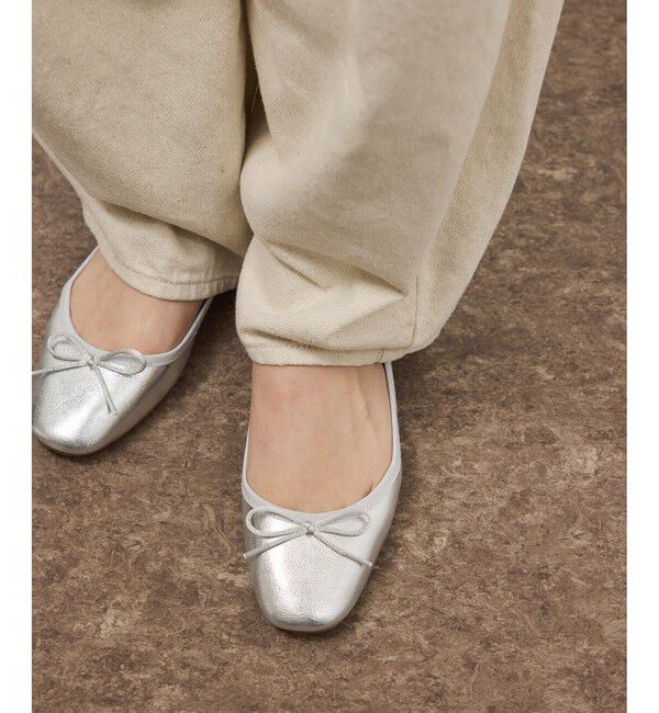 ADAM ET ROPE'「メタリックバレエシューズ」|バレエシューズ|