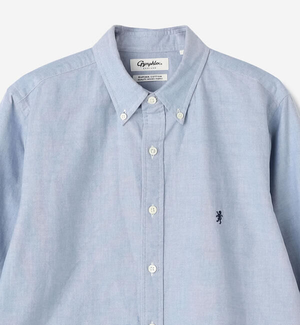 GYMPHLEX「Gymphlex | 長袖ボタンダウンシャツ SOLID WOMEN」|シャツ・ブラウス|