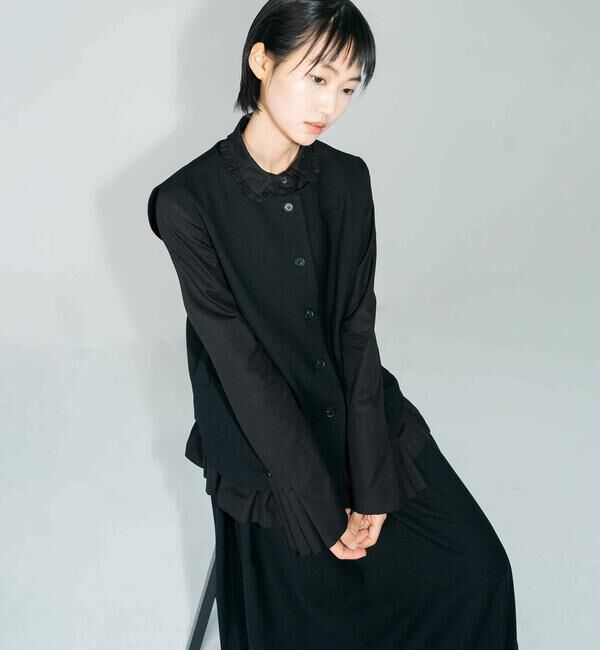  「eunoia | フリルカラー 長袖シャツ WOMEN」|シャツ・ブラウス|