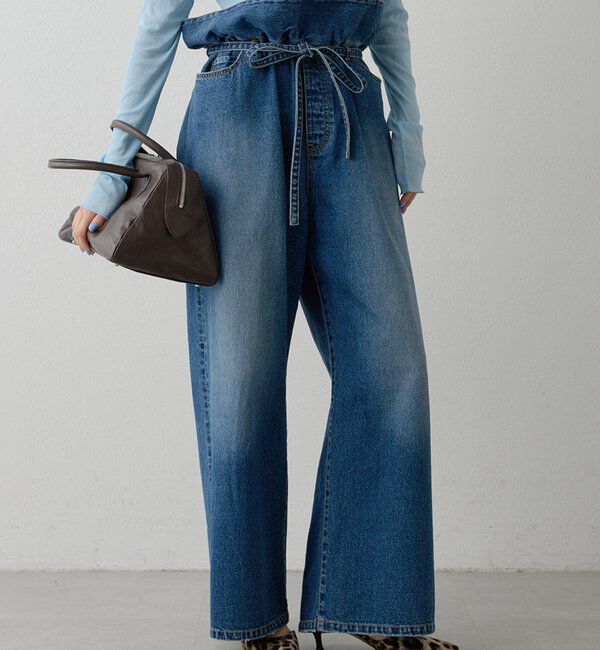  「フリルデニムパンツ」|デニム|