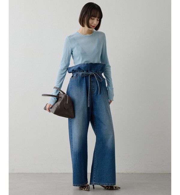  「フリルデニムパンツ」|デニム|