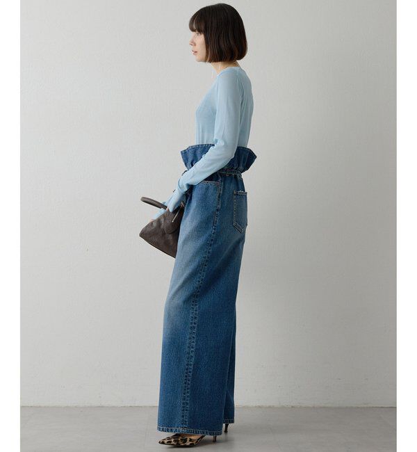  「フリルデニムパンツ」|デニム|