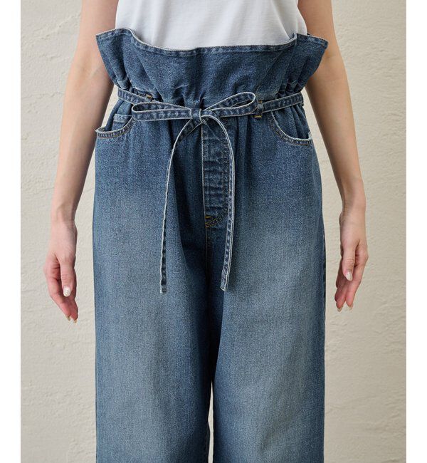  「フリルデニムパンツ」|デニム|