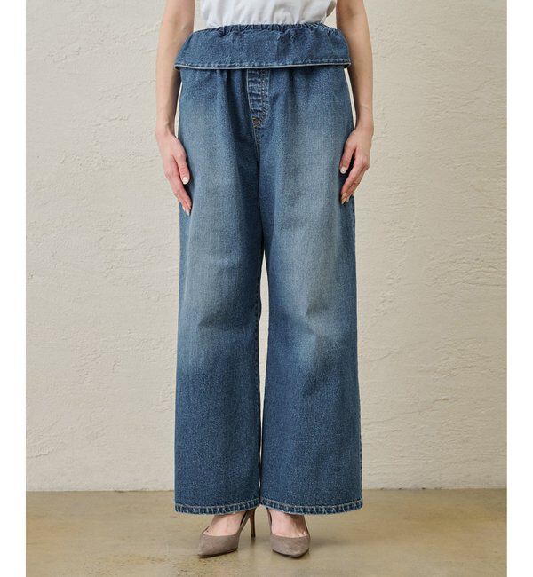  「フリルデニムパンツ」|デニム|