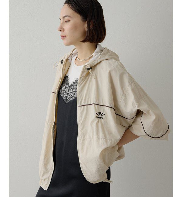  「【umbro&times;Whim Gazette】 フーディーブルゾン」|ブルゾン・スタジャン|アイボリー