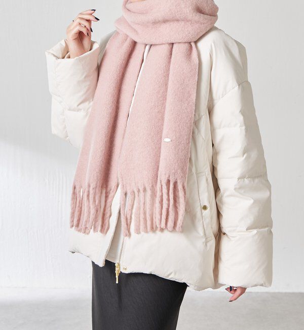  「【PAPILLONNER/パピヨネ】ブークレーマフラー」|マフラー|ピンク