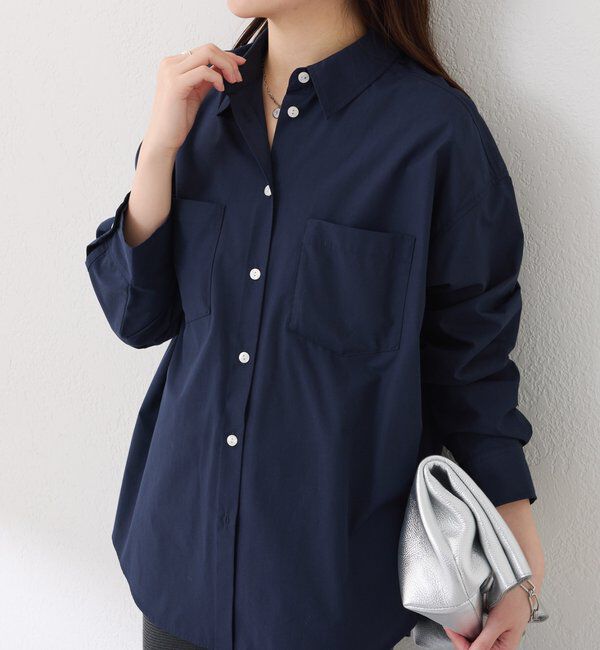  「アレンジオーバーシャツ」|シャツ・ブラウス|ネイビー