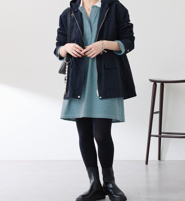  「【大人のラガーシャツ】ポロボーダーチュニック」|Tシャツ・カットソー|