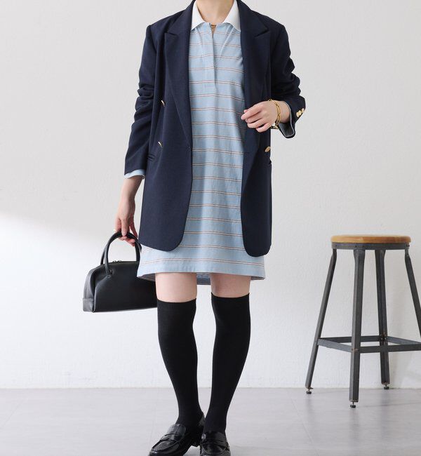  「【大人のラガーシャツ】ポロボーダーチュニック」|Tシャツ・カットソー|