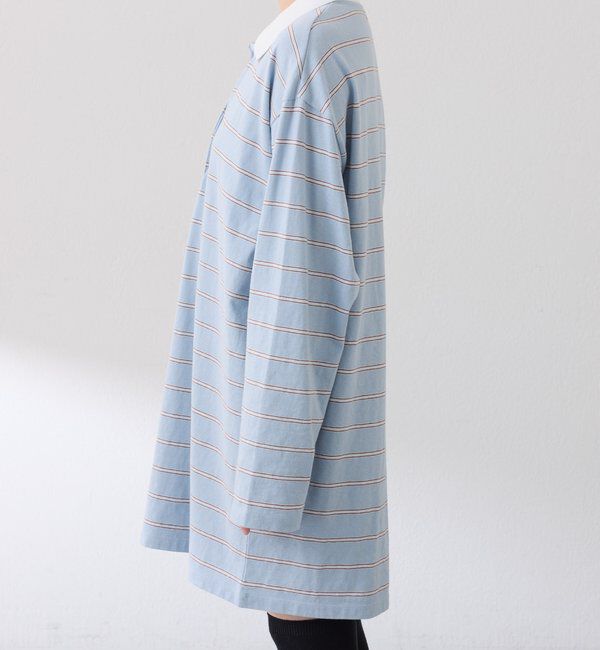  「【大人のラガーシャツ】ポロボーダーチュニック」|Tシャツ・カットソー|