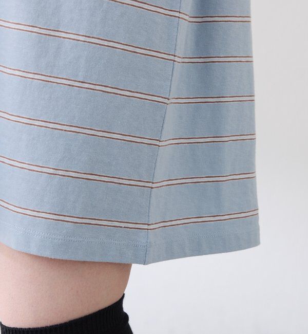  「【大人のラガーシャツ】ポロボーダーチュニック」|Tシャツ・カットソー|