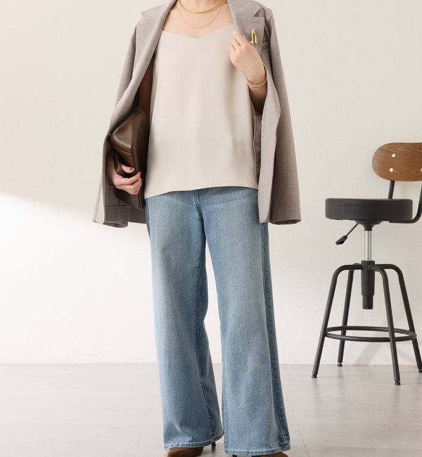  「2WAY サテンキャミソール」|シャツ・ブラウス|