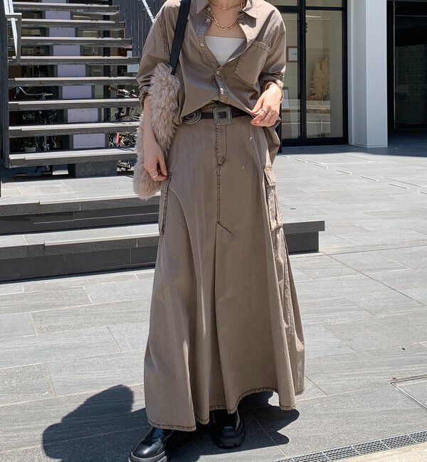  「リヨセルピグメントビッグシャツ」|シャツ・ブラウス|