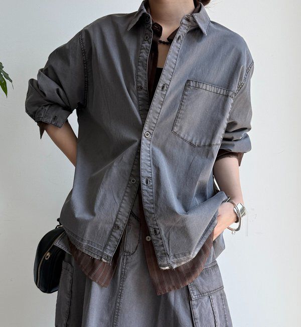  「リヨセルピグメントビッグシャツ」|シャツ・ブラウス|