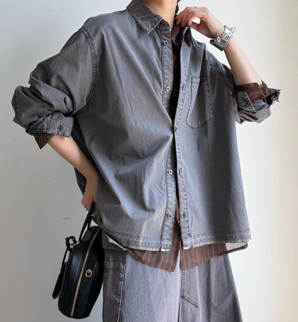  「リヨセルピグメントビッグシャツ」|シャツ・ブラウス|