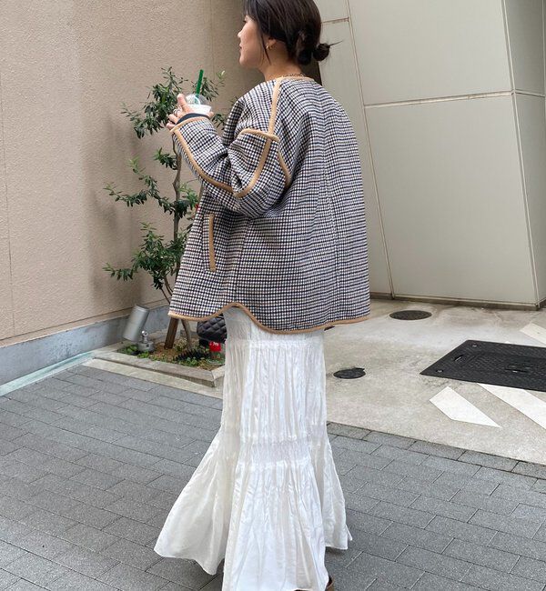  「【インフルエンサー SAKURA企画】チェックハーフコート」|その他|