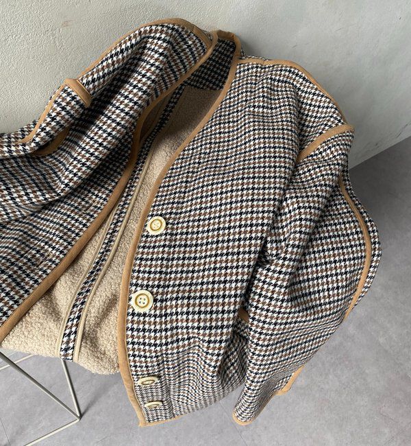  「【インフルエンサー SAKURA企画】チェックハーフコート」|その他|