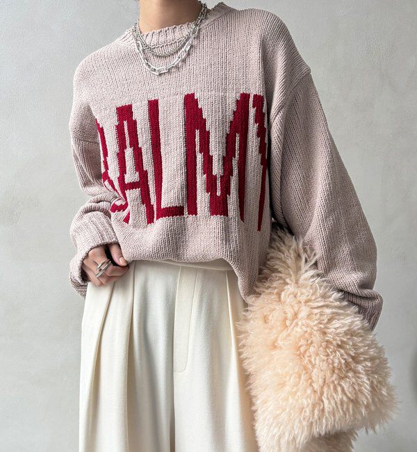  「モールロゴニット」|ニット・セーター|ベージュ