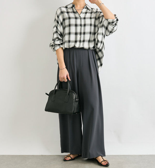  「ウォッシュドチェックワイドシャツ」|シャツ・ブラウス|