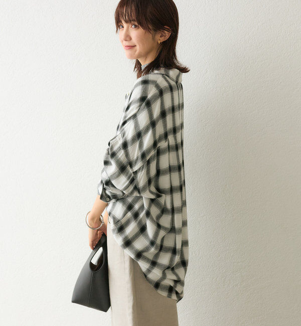  「ウォッシュドチェックワイドシャツ」|シャツ・ブラウス|