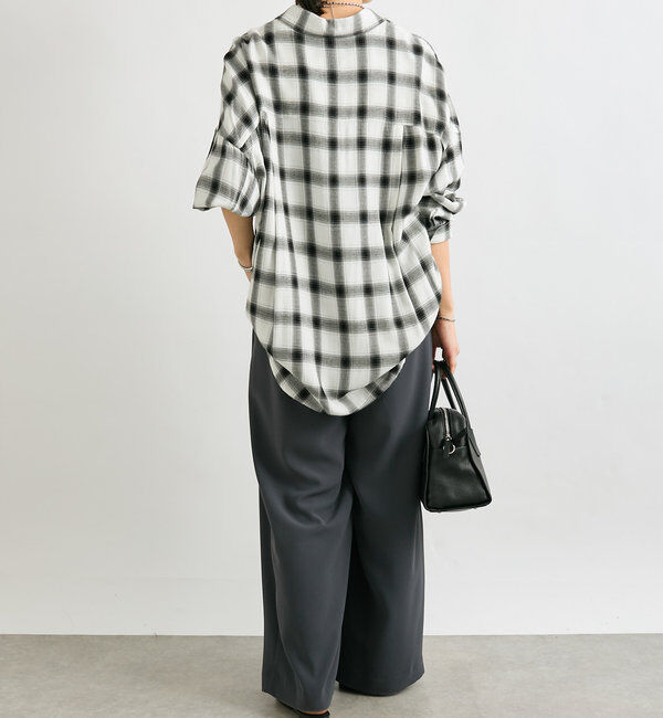  「ウォッシュドチェックワイドシャツ」|シャツ・ブラウス|