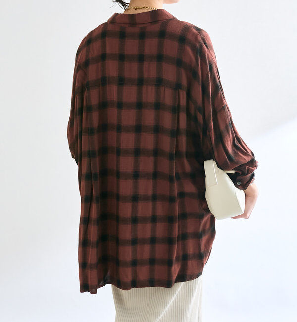  「ウォッシュドチェックワイドシャツ」|シャツ・ブラウス|