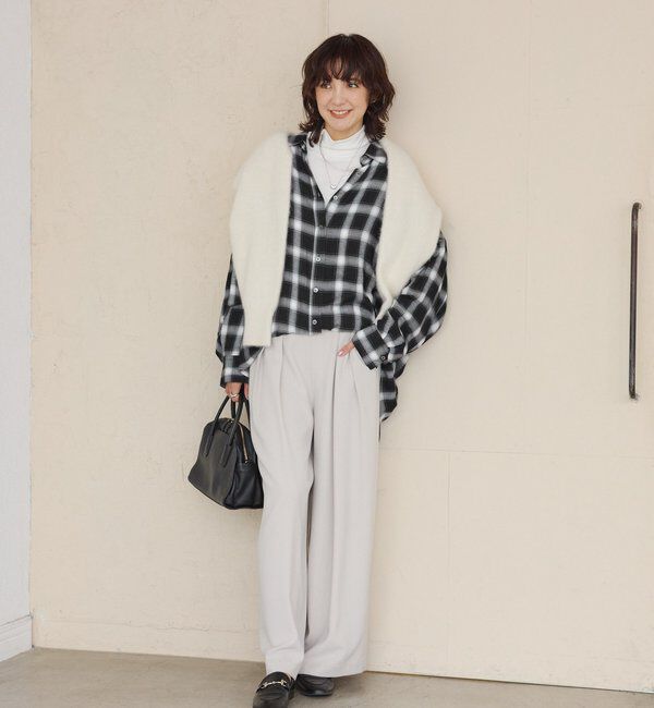  「ウォッシュドチェックワイドシャツ」|シャツ・ブラウス|