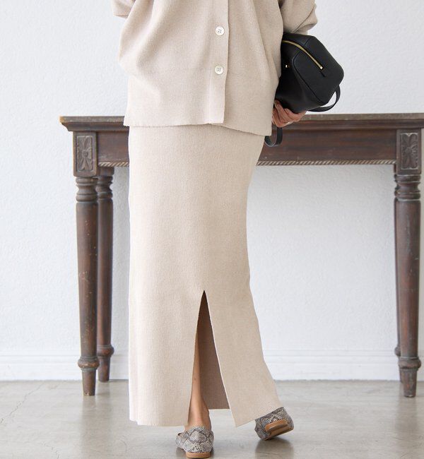  「予約【セットアップ対象】ラメモールニットタイトスカート」|スカート|