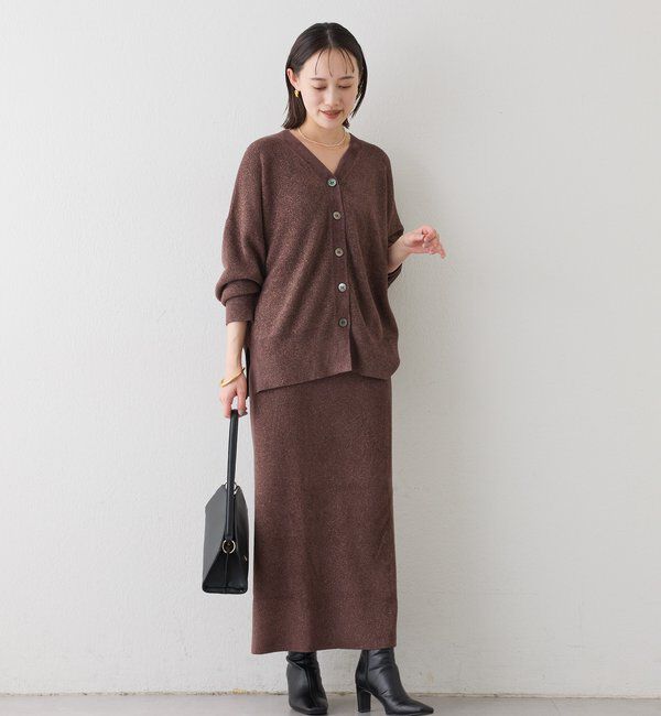  「予約【セットアップ対象】ラメモールニットタイトスカート」|スカート|