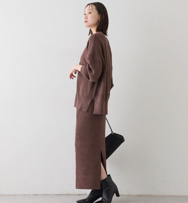  「予約【セットアップ対象】ラメモールニットタイトスカート」|スカート|