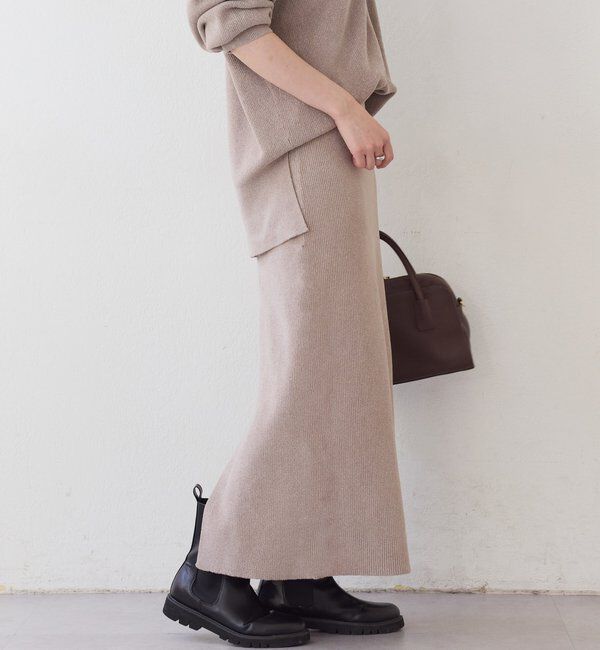  「予約【セットアップ対象】ラメモールニットタイトスカート」|スカート|