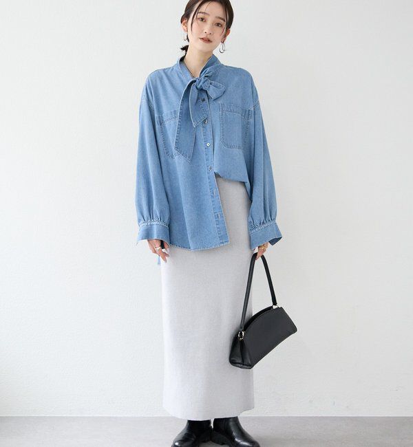  「予約【セットアップ対象】ラメモールニットタイトスカート」|スカート|