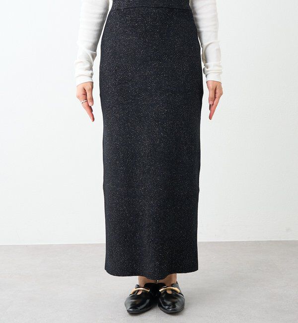  「予約【セットアップ対象】ラメモールニットタイトスカート」|スカート|