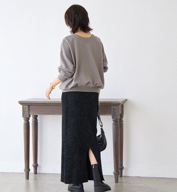 「予約【セットアップ対象】ラメモールニットタイトスカート」|スカート|